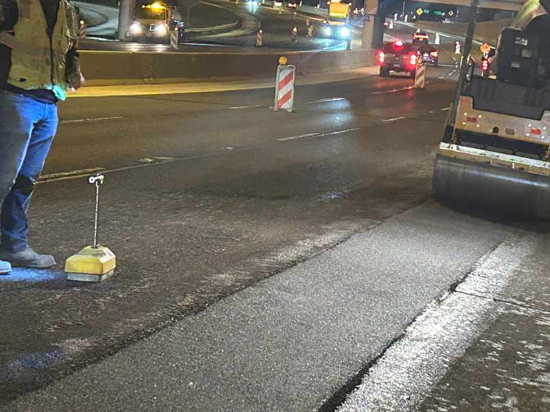 I-94 shoulder rumble strip removal [done at night] for future maintenance of traffic staging