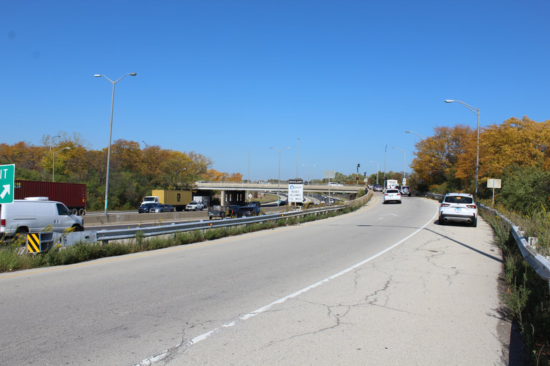 westbound I-94 exit ramp at Old Orchard Road